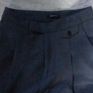 The Rosedale High-Rise Straight Pant in Crepe in Nighttime, Size 00